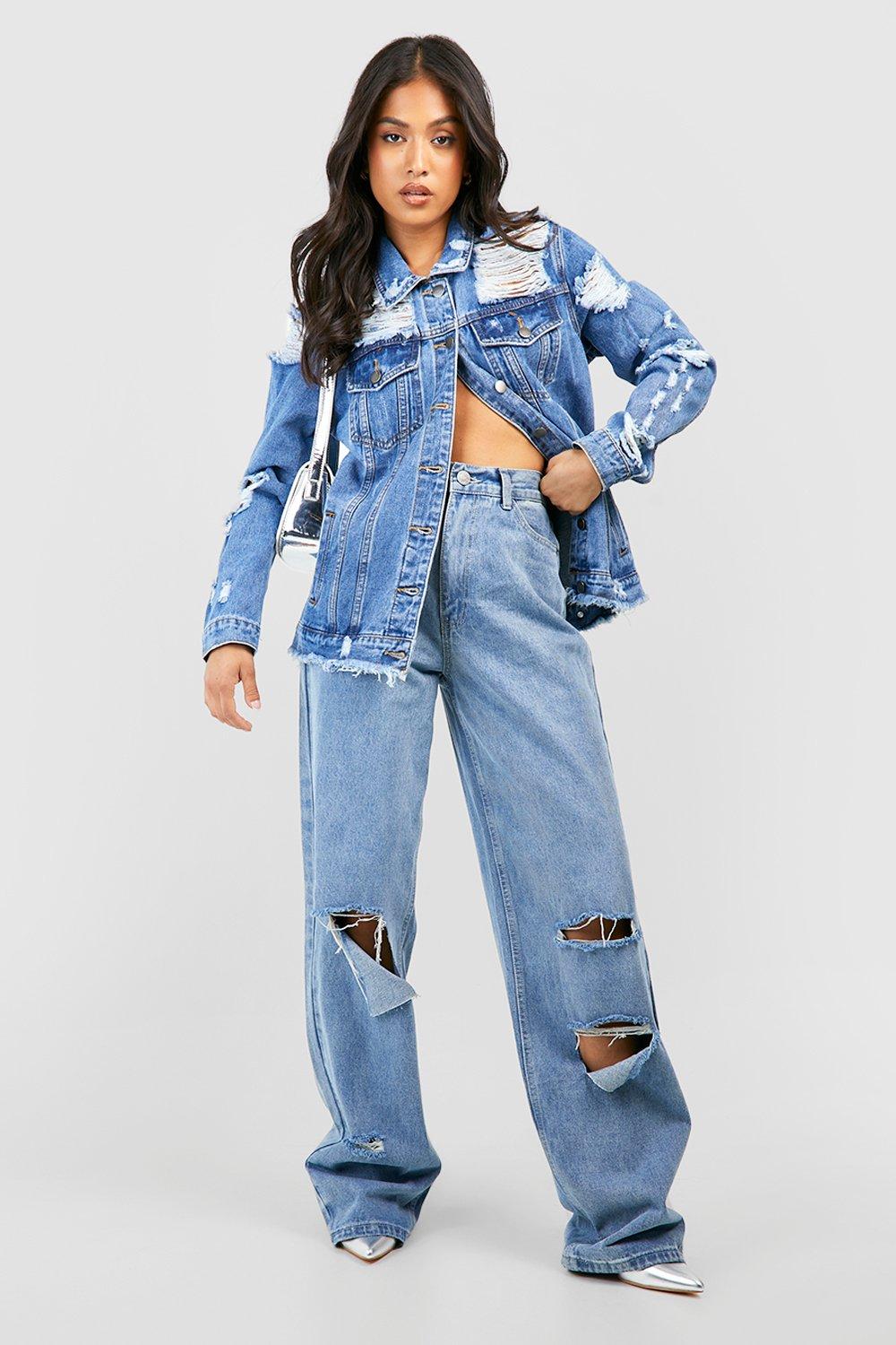 Petite jeans hot sale jacket